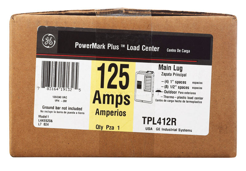 Ge Main Lug Load Center 125 Amp 8 Circuits Boxed