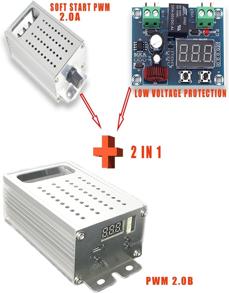 Advanced PWM DC Motor Speed Controller 9-70V with Soft Start/Stop Function