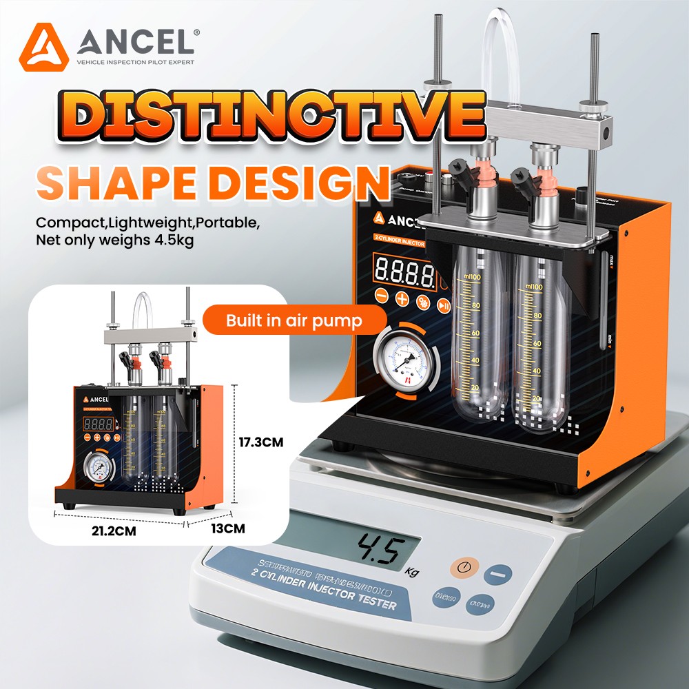 ANCEL JC200 Fuel Injector Cleaner Tester Sprayability Testing Leakage Testing
