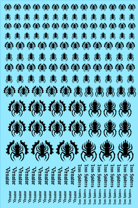 A6 -  Iron Spiders Tiny Titans Transfer Sheet