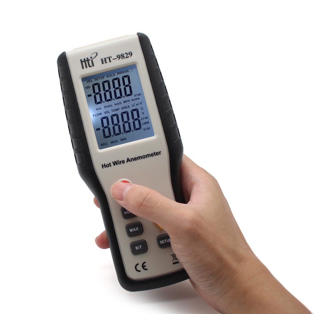 HT-9829 High-precision Handheld Digital Thermal Anemometer Hot Wire Anemometers