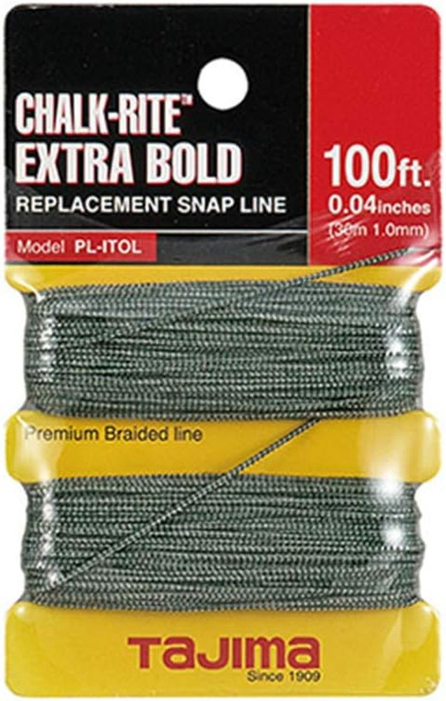 Replacement Snap-Line - 1.0 mm x 100 ft Chalk-Rite Braided String for Extra-Bold
