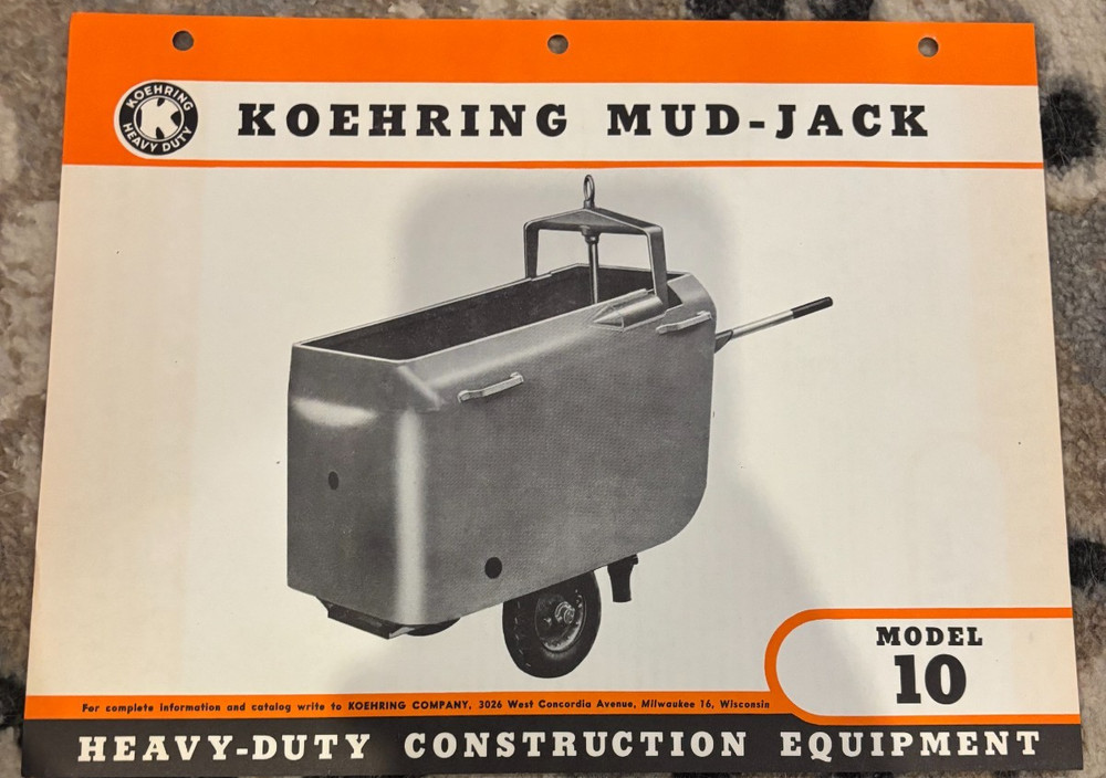 Koehring Model 10 Mud-Jack Brochure AMIL25
