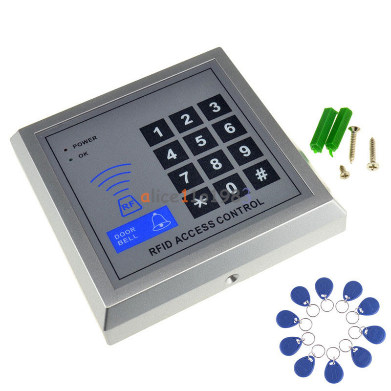 2Pcs Security RFID Proximity Entry Door Lock Access System 500 User +20 Keys