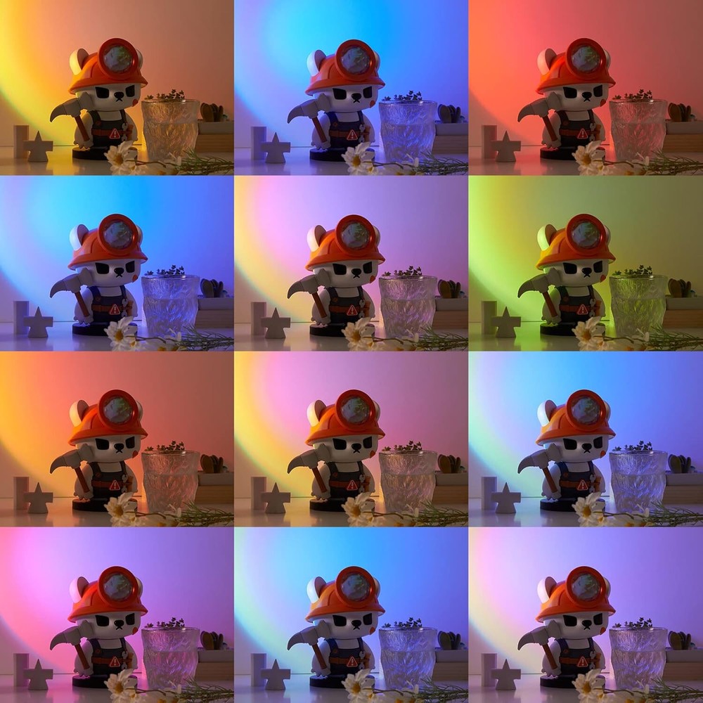 Night Light for Kids - Sunset Lamp Bear with APP Remote Control, Multicolor
