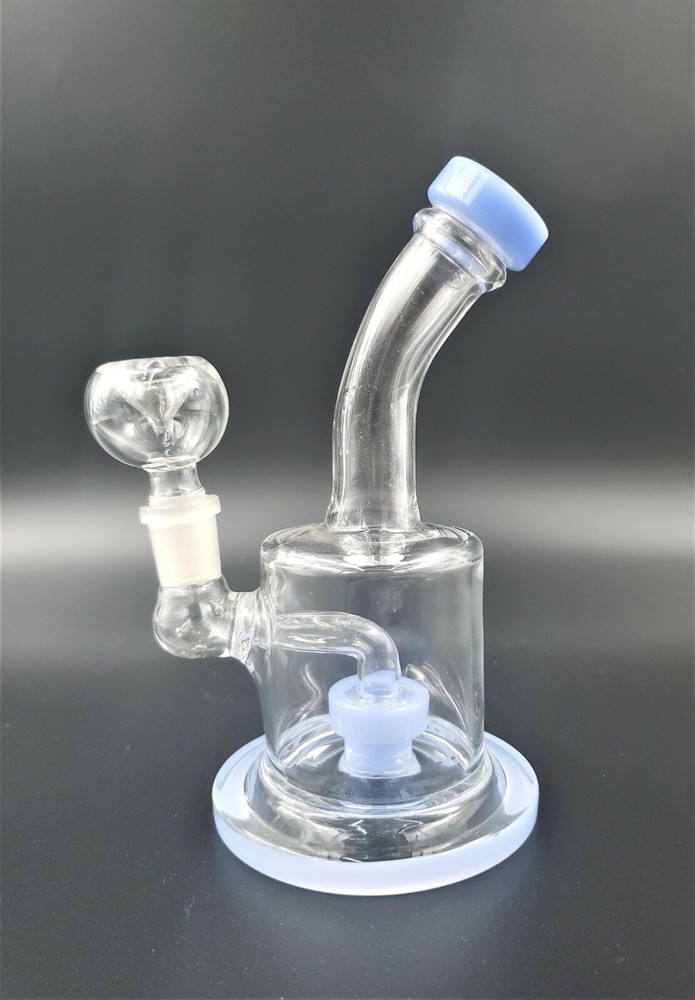 7" Water Pipe Mini WITH BARREL PERK - BLUE