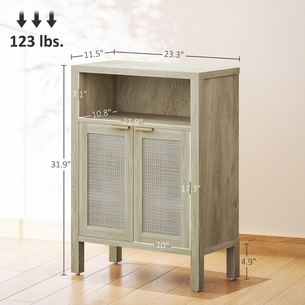Sideboard Adjustable 3-level Shelf Setup To Fit Your Storage Needs