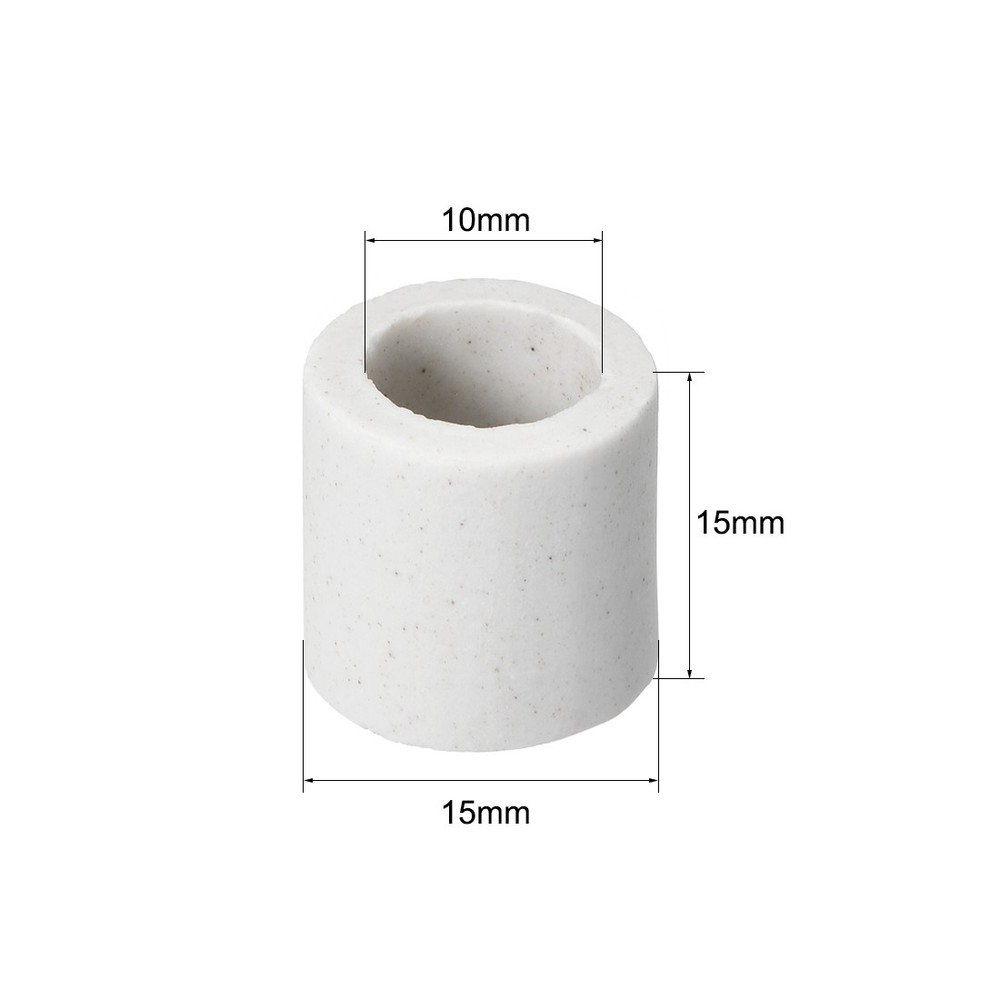 10Pcs 10mm Dia Ceramic Insulation Tube
