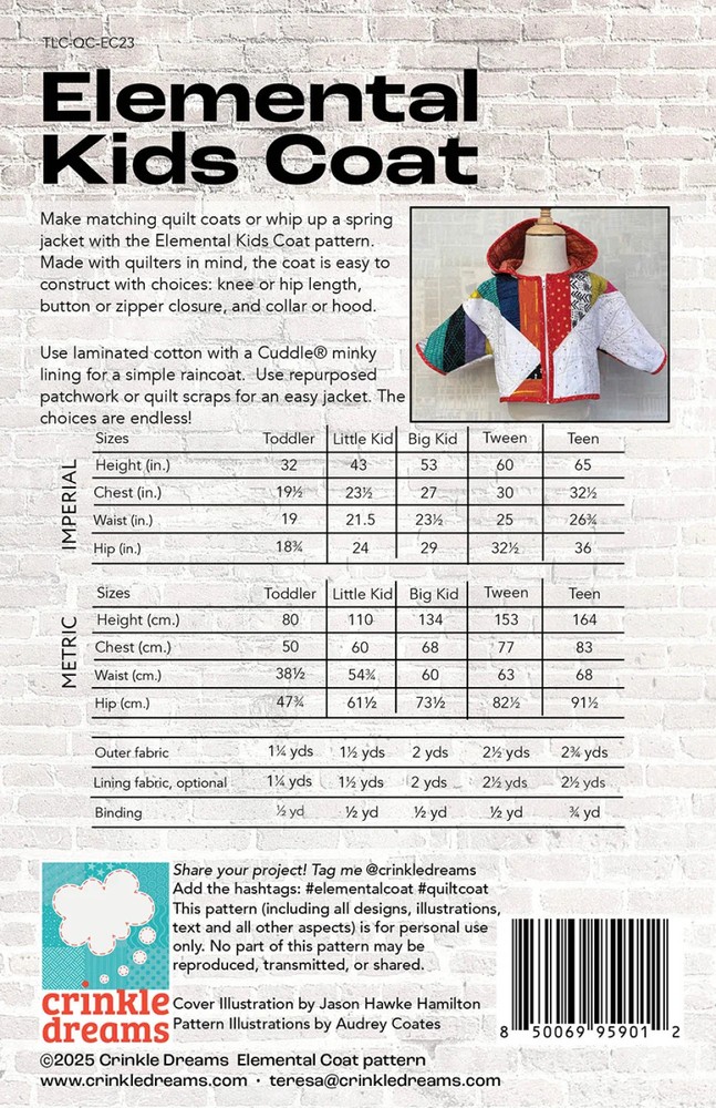 Elemental Kids Coat by Teresa Coates