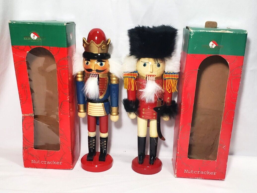 Kurt Adler Hollywood Nutcrackers Two with Boxes 10"