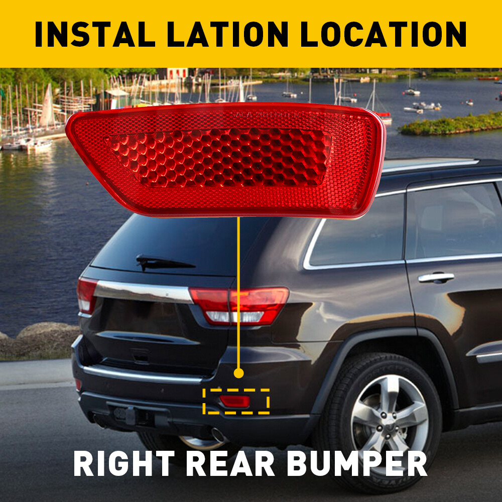 Rear Bumper Light Right Reflector Passenger For Side Jeep 2011-2017 Compass