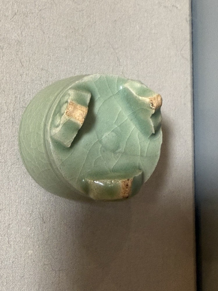 Ming Dynasty Longquan Mini Incense Burner - 明代龍泉迷你三足爐