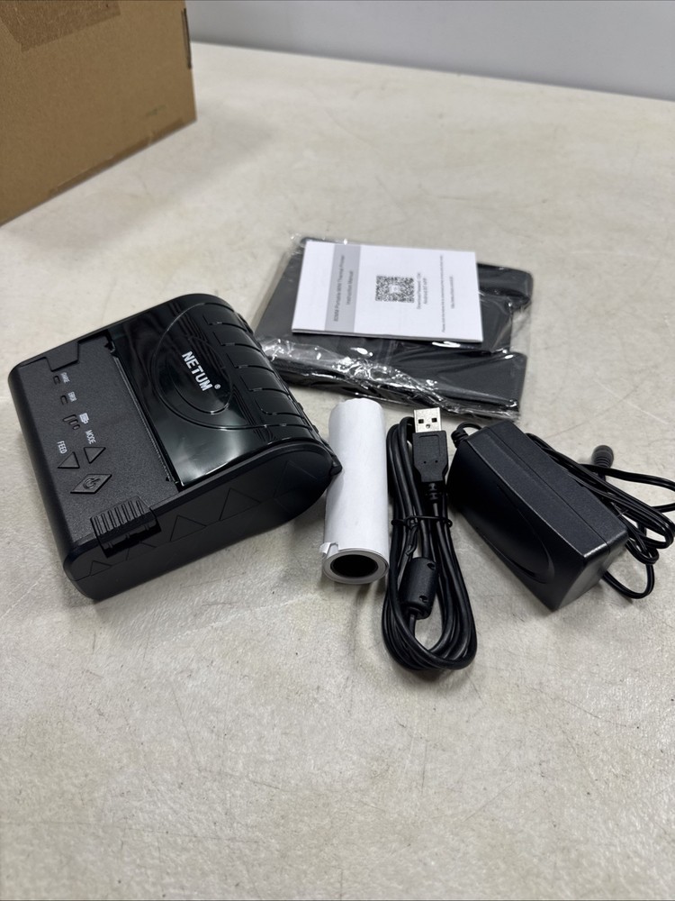 NETUM 80mm Bluetooth Thermal Receipt Printer Wireless POS Android iOS USB Mini