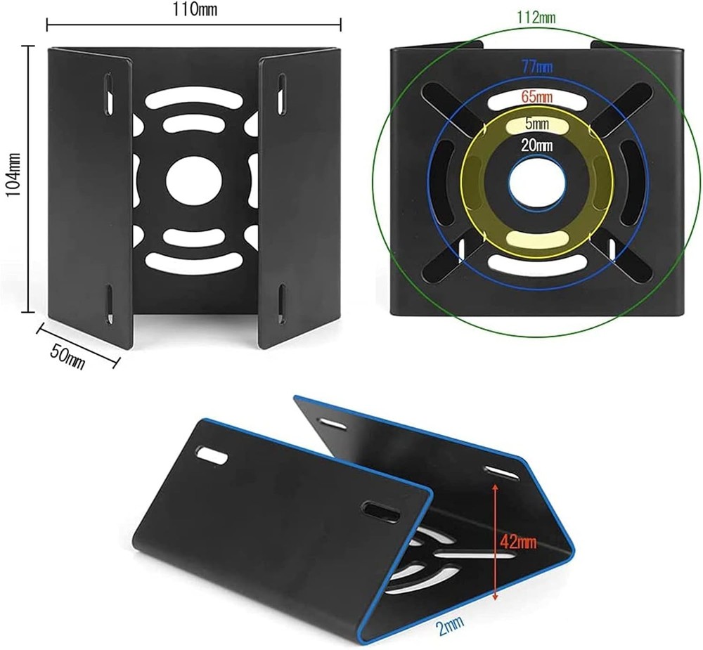Universal Vertical Pole Mount Adapter Bracket for CCTV Security Camera 2 PACK