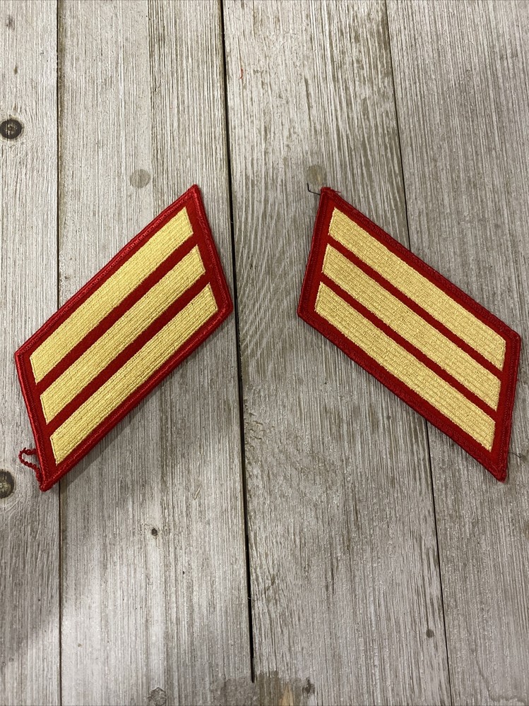 USMC Three Service Stripe Patch x 2 Dress Blues