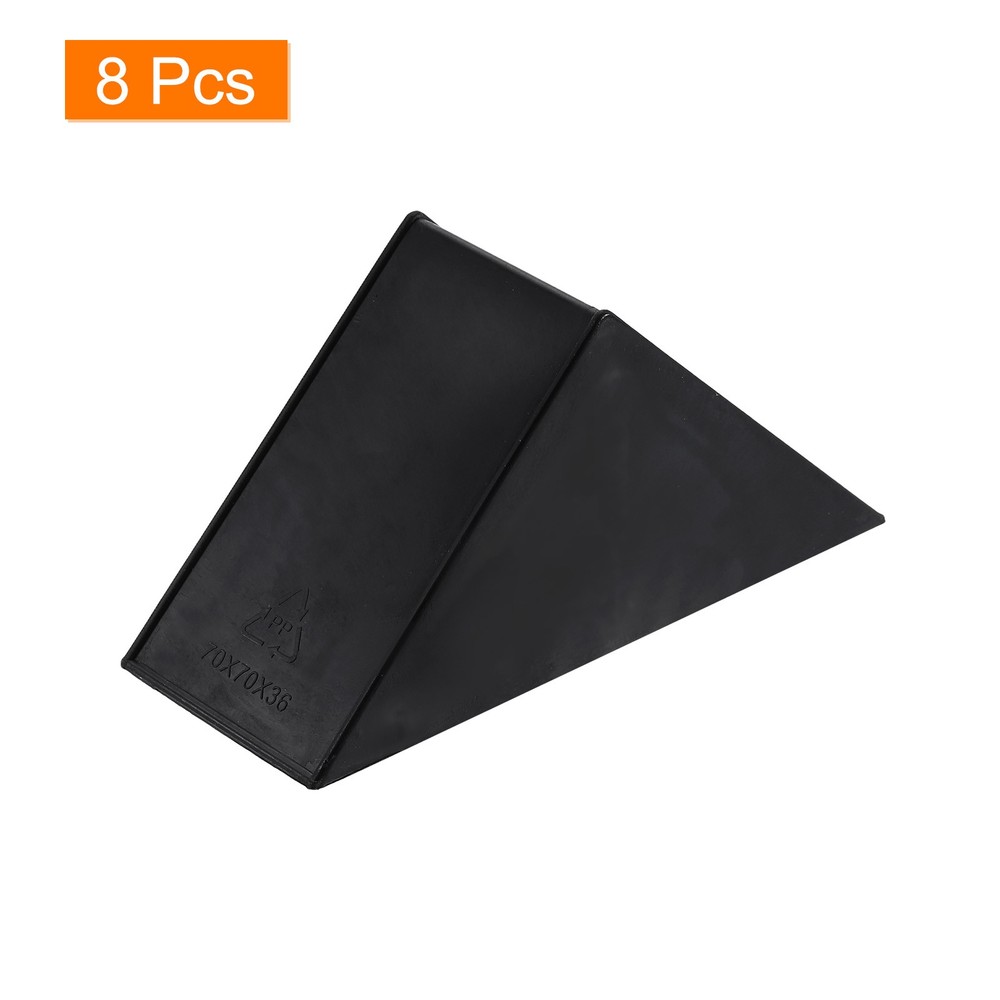 8Pcs Corner Protectors 36x95mm Plastic Right Angle Corner Guards Cushion Black