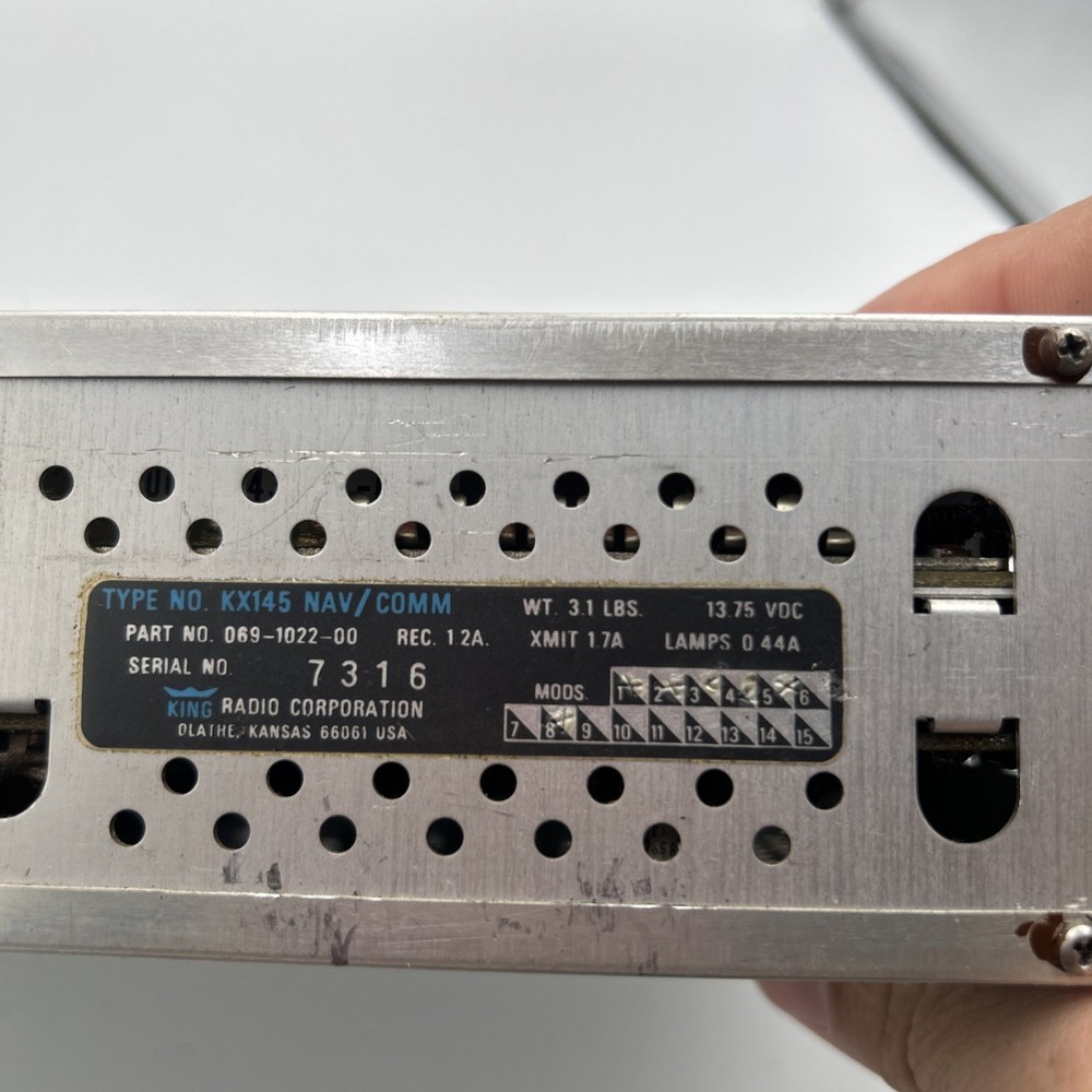 King KX 145 Radio UNTESTED Condition Unknown
