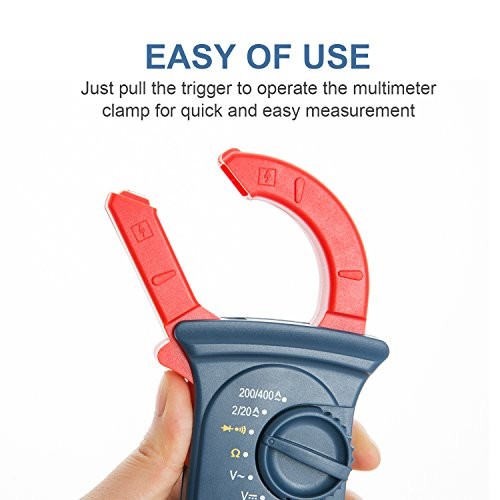 Digital Clamp Meter 2000 Counts, Multimeter Amp Meter with Auto Ranging; Small