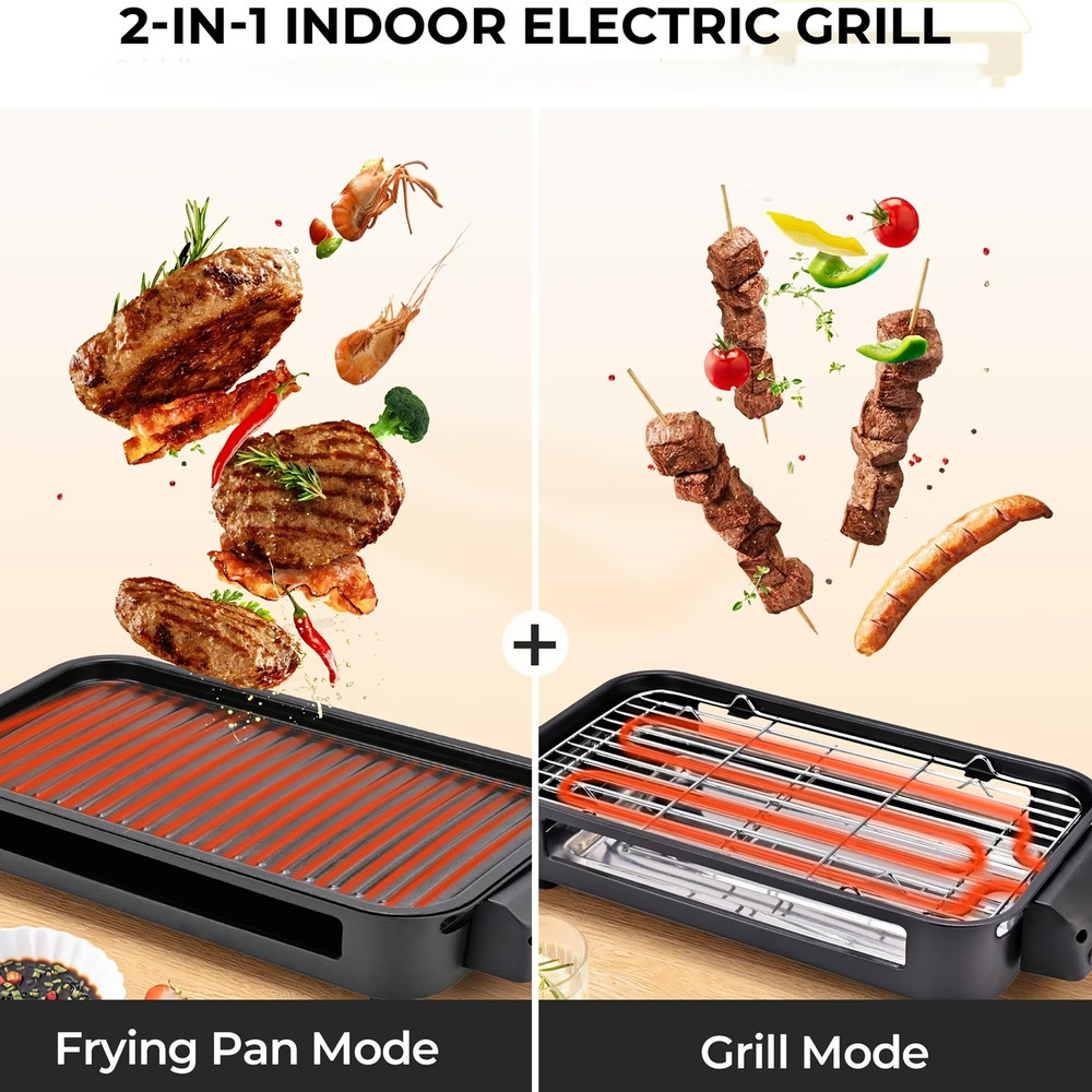 Smokeless Electric Grill With Removable Non Stick PlateView