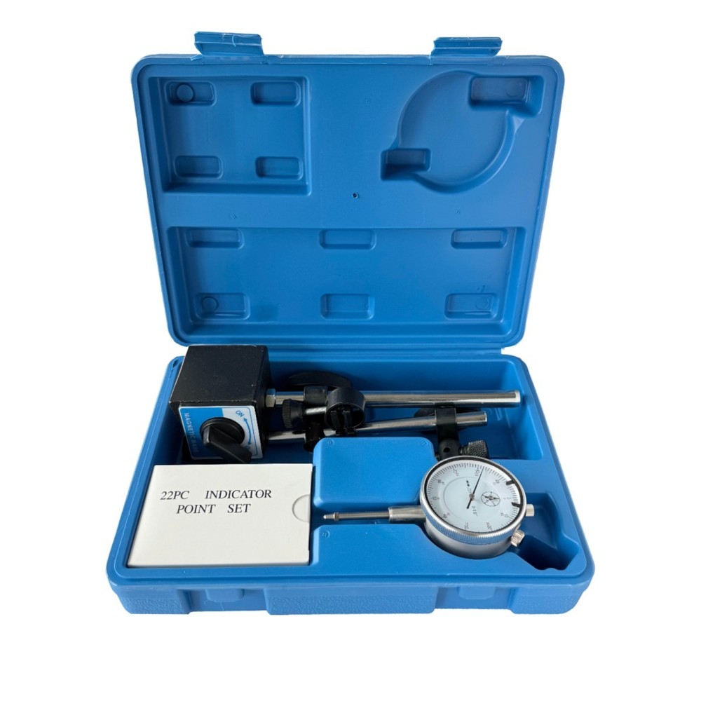 Magnetic Base Holder 135 lbs Pull Force Fine Adjust + 1" Dial Indicator 0.001"