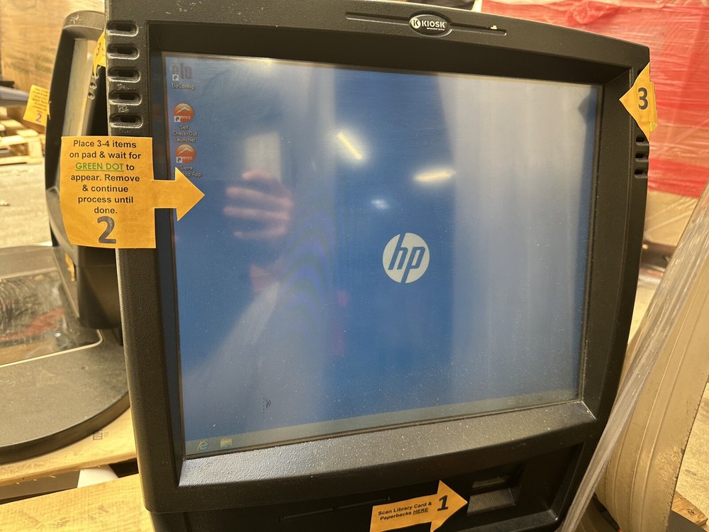 Kiosk Library Self Checkout W/ Laser Barcode