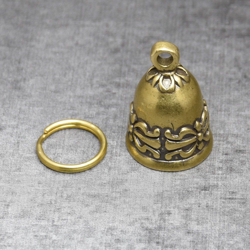 Solid Brass Tinkle Dog Cat Bells Collar Bell Craft Bead with Split Ring