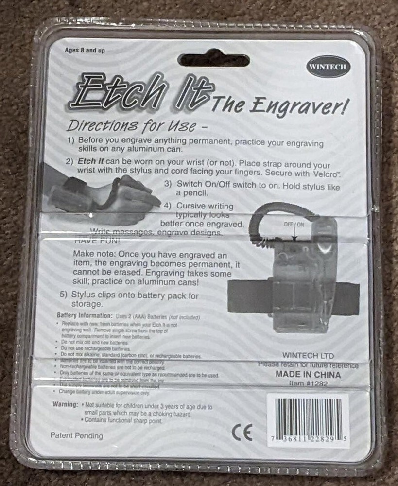 Wintech ETCH IT The Engraver ! "Engrave almost Anything"