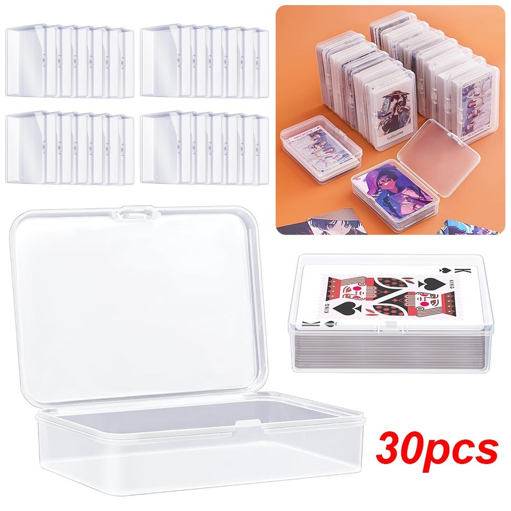 1-50Pack Playing Card Deck Cases Clear Plastic Game Card Box Holder Organizer