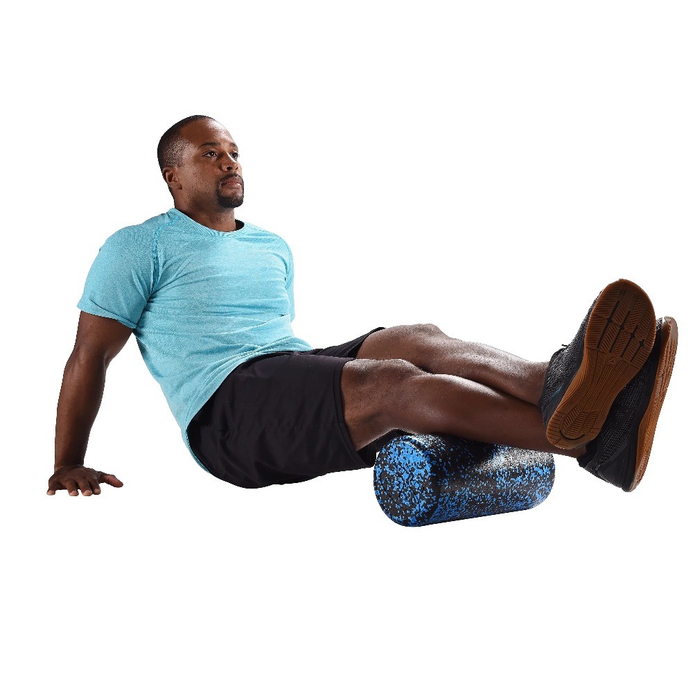 (2 pack) High Density Foam Roller, 13" Length, Blue/Black