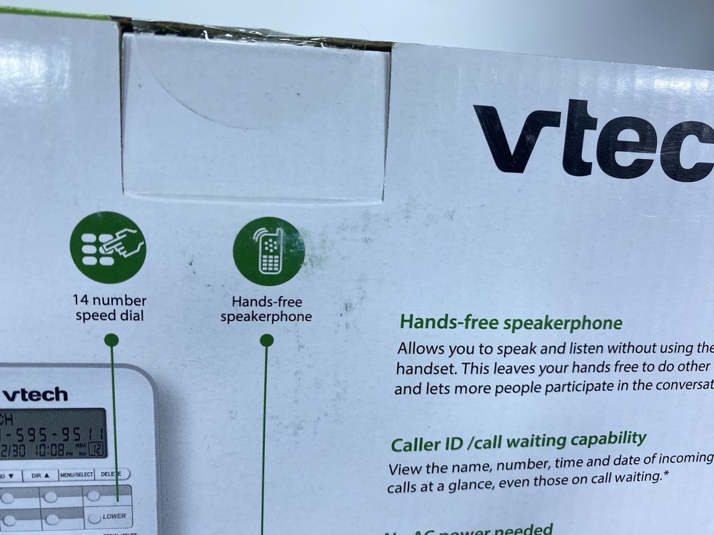 VTech CD1153 Corded Speakerphone With Caller ID White