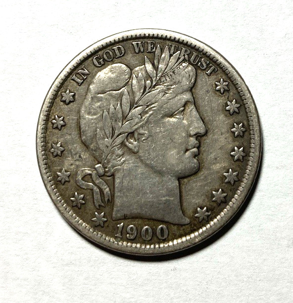 1900 Barber Half Dollar Choice Original VF++