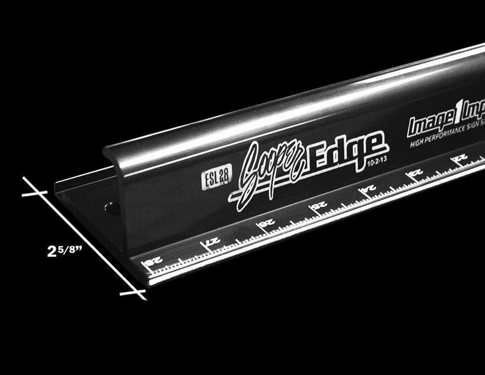 40" SOOPER EDGE Black Anodized Safety Ruler