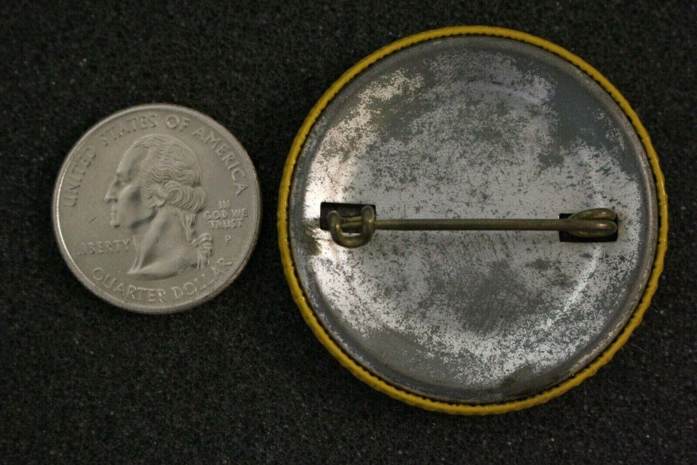 Vintage For Tech We Will Star Yellow Pin Pinback Button #21374