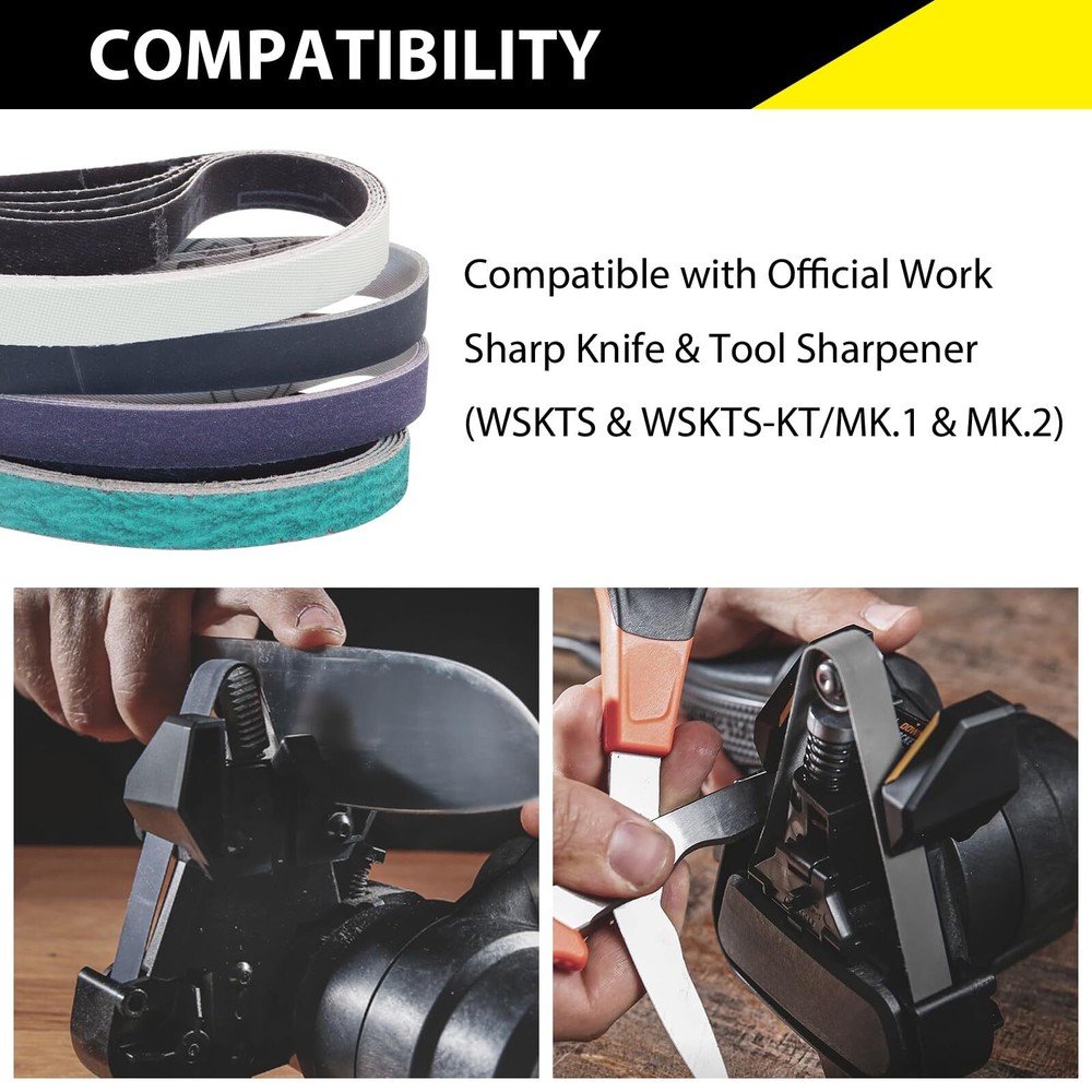 20 Pack 1/2" x 12" Replacement Sharpening Sanding Belts for Official Work Sha...