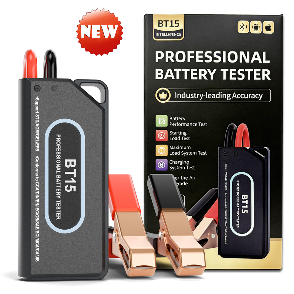 BT15 Battery Analyzer Bluetooth 12V 24V Battery Tester for Android iOS Phones