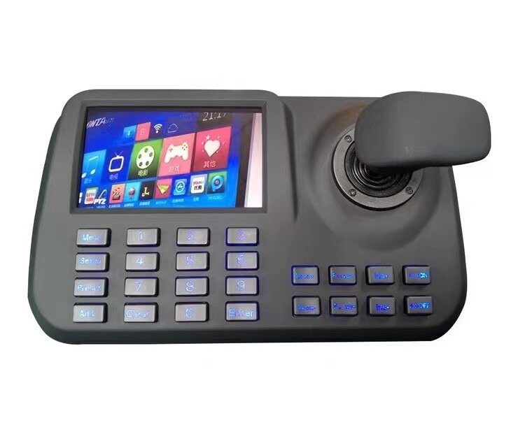 IP PTZ Controller CCTV PTZ Keyboard Controller Joystick 5" HD LED