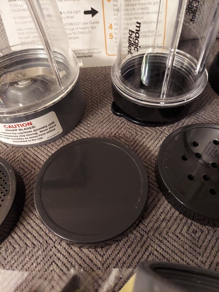 Magic Bullet Model MB1001 Blender Silver & Black 15+pieces