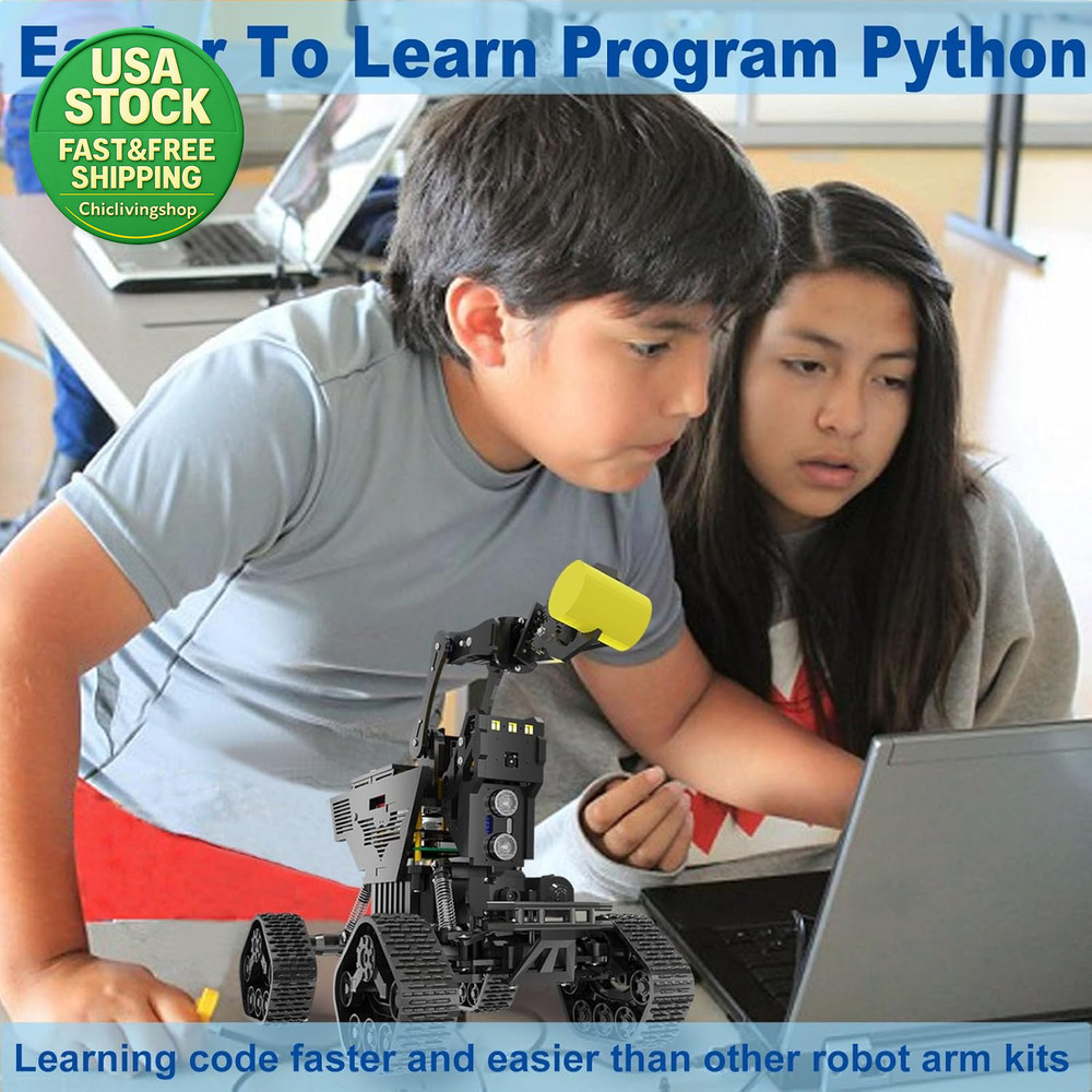 Robot Car Kit for Raspberry Pi Smart Robotics Arm STEM Programming Tank Kit