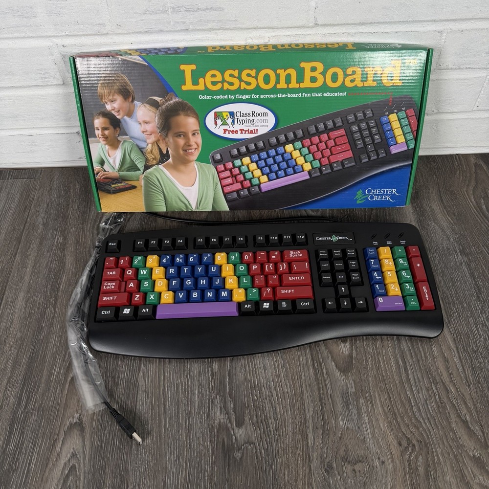 Chester Creek Wired LessonBoard Training Keyboard Kids Color Coded Accessibility