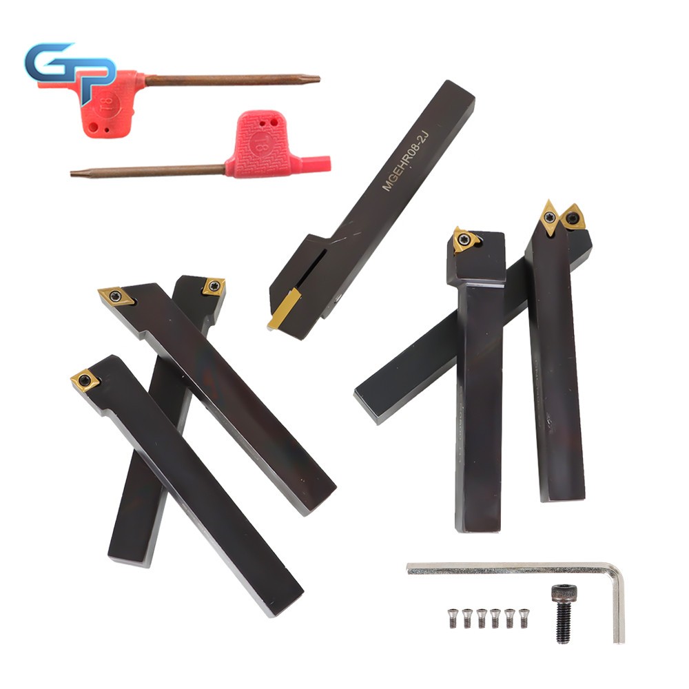 7Pcs Carbide Indexable Turning Tool 1/2" Tool Bit Thread Insert+Holder For Lathe