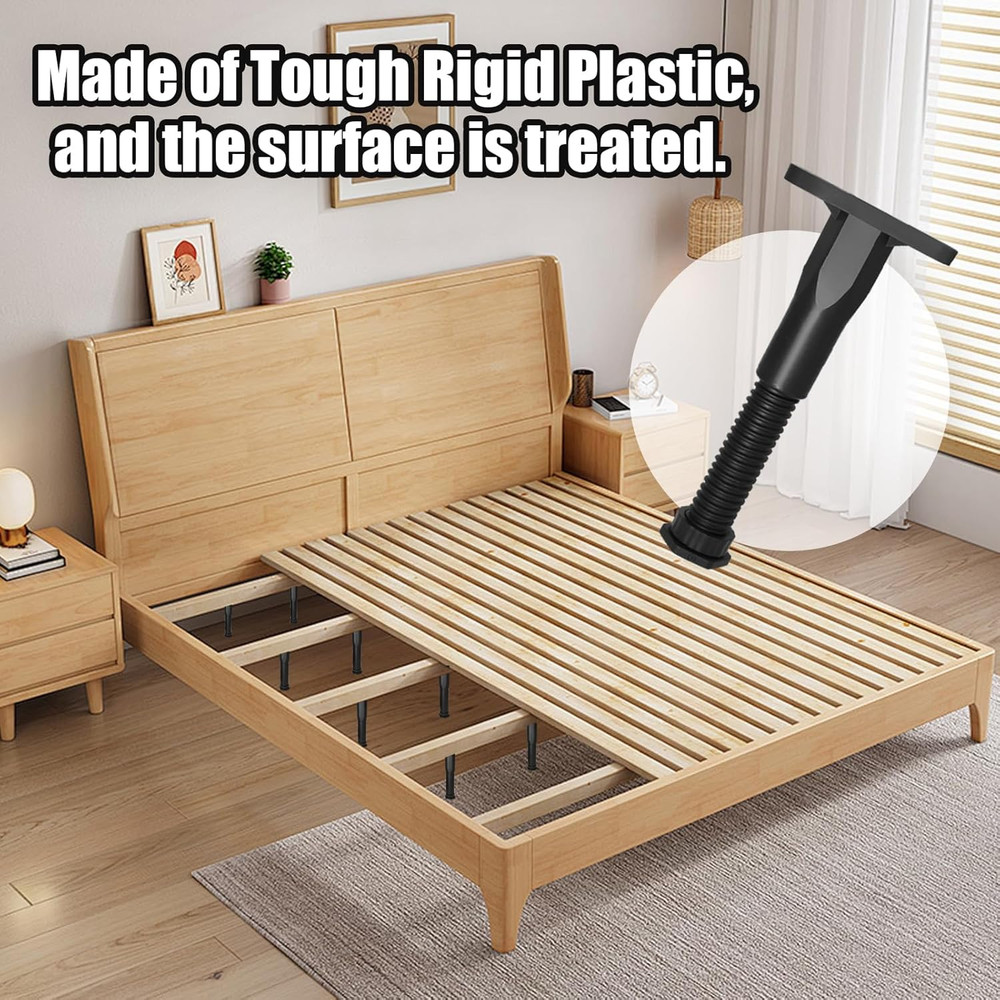 4 Pcs 8.3-15 Inch Adjustable Bed Frame Support Legs, Bed Center Support Bed R...