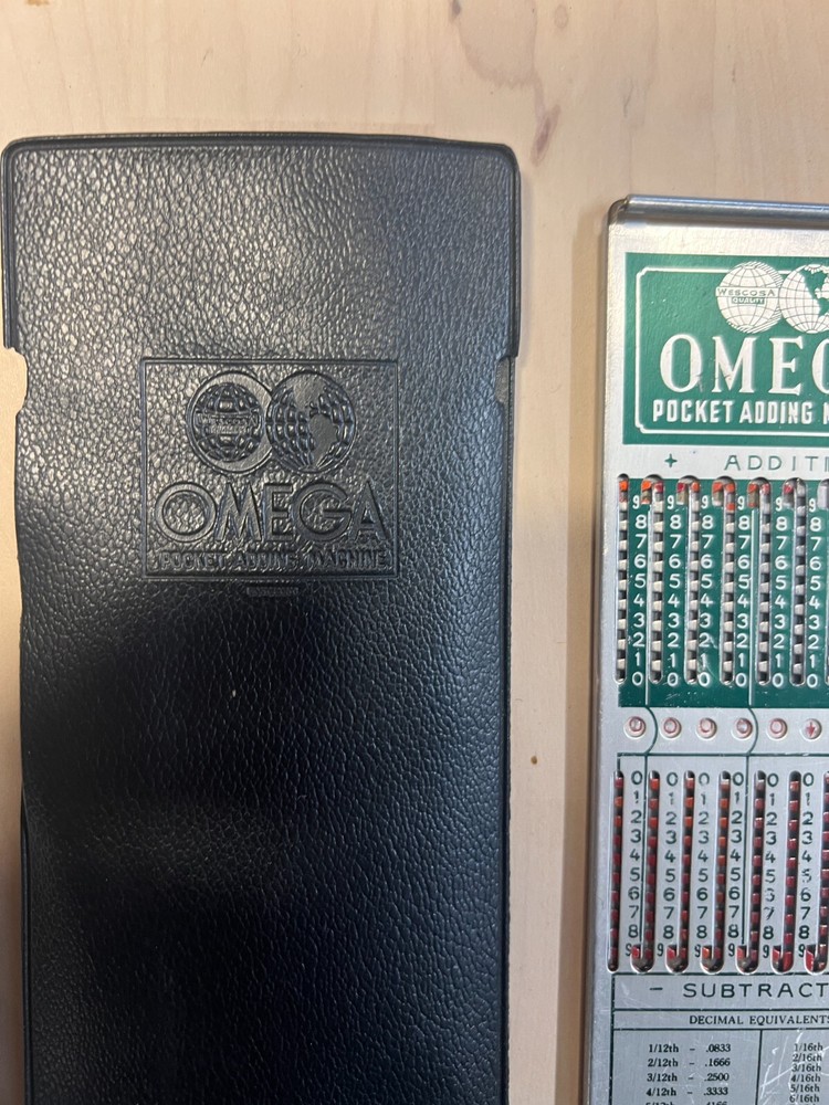 Vintage Omega Pocket Adding Machine , Collectible