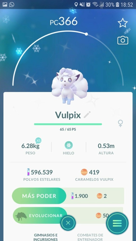 SHINY ✨ALOLAN VULPIX !!! ✨ - PKMN GO!!! - NON REGISTERED!
