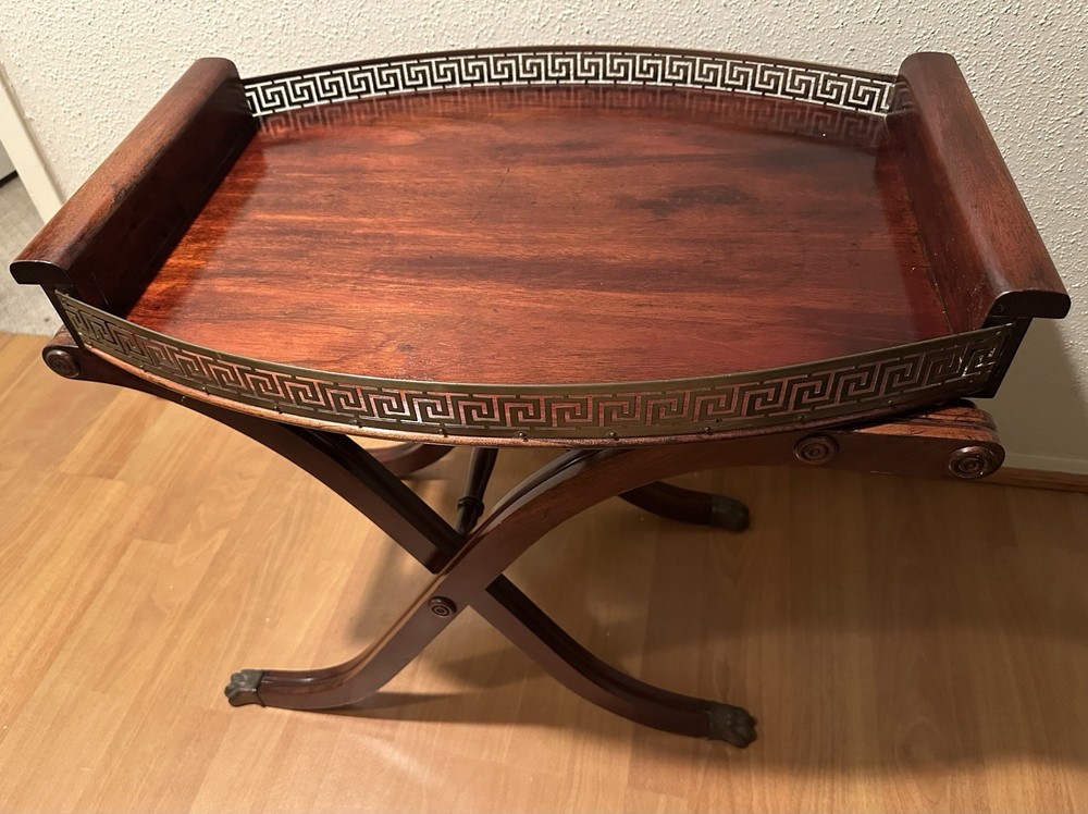 FERGUSON Regency Style Vintage Tray Top Server Table