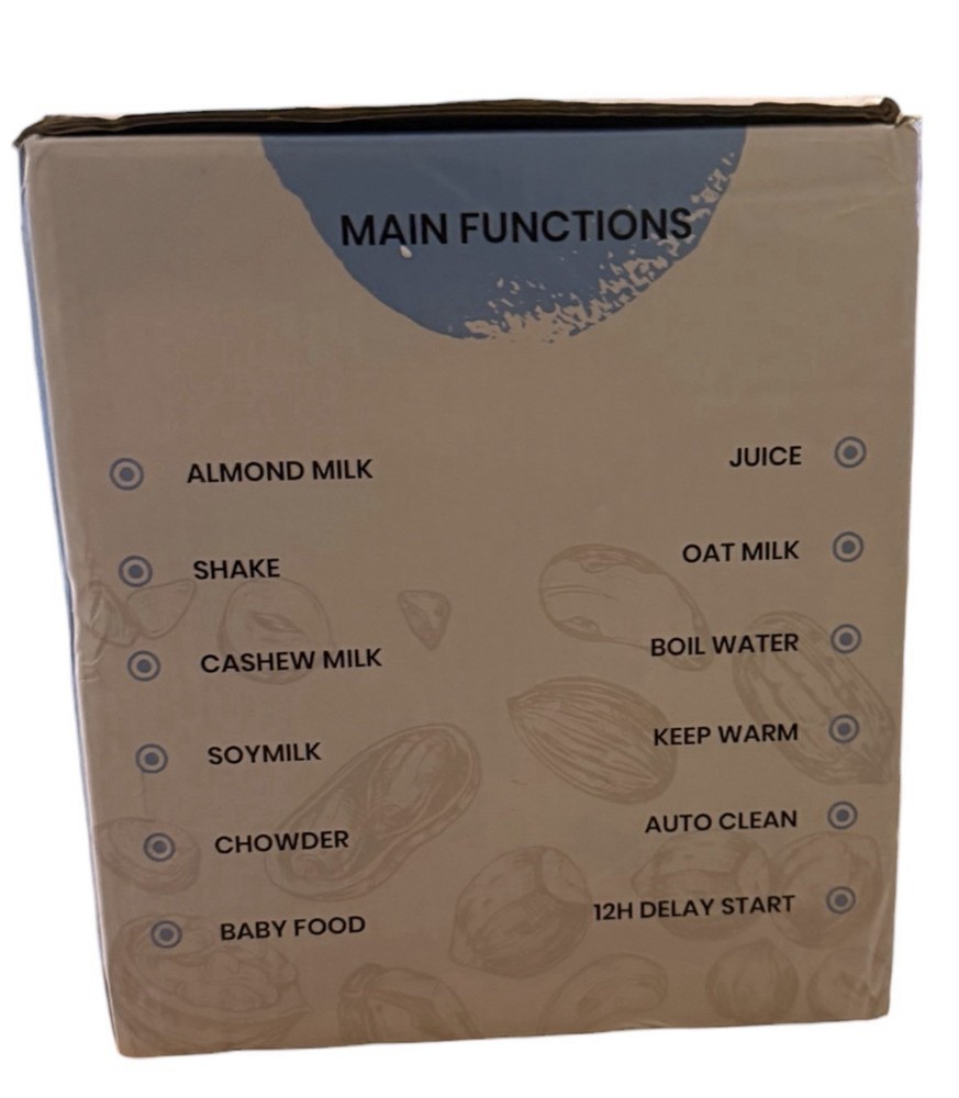 50oz Nut Milk Maker, Hot Food Processor, High-Speed Blender