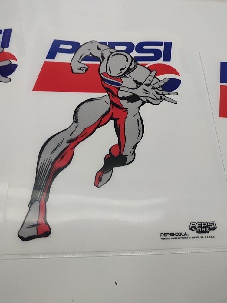 pepesi man clear file folder 1990's