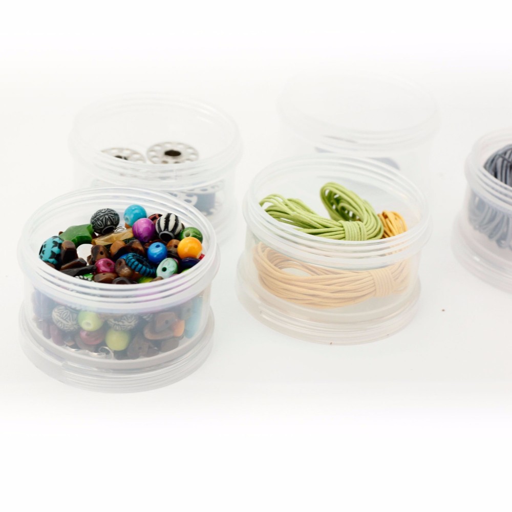 Storage Container Impact Resistant Stackable Clear Containers 5 For Beads Crafts