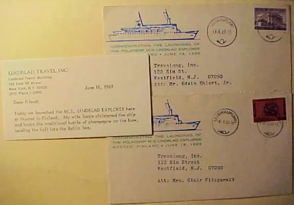 FINLAND 2 SHIP COVERS WITH ADS INSIDE 1969