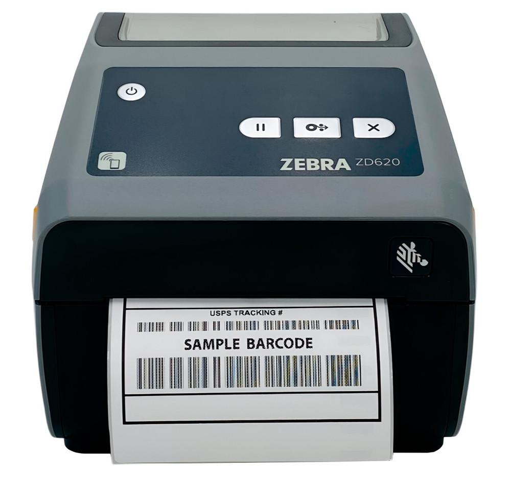 Zebra ZD620 Direct Thermal Barcode Label Printer USB LAN Bluetooth No Adapter