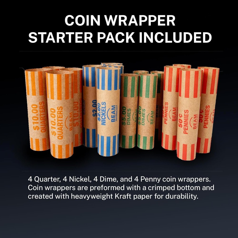 Automatic Electric Coin Sorter with Anti-Jam Technology and Quick-Access Lid